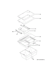 Fresh Food Shelves parts for Ge Refrigerator GIE18GSHLRSS from AppliancePartsPros.com