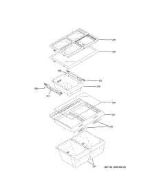 Fresh Food Shelves parts for Ge Refrigerator GIE18HGHLRWW from AppliancePartsPros.com