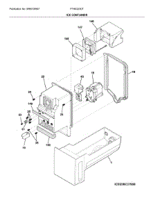 Ice Container parts for Frigidaire Refrigerator FFHD2250TS5 from AppliancePartsPros.com
