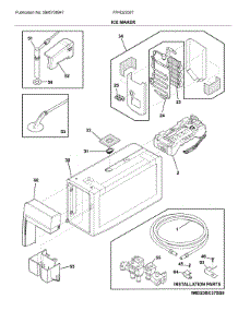 Ice Maker parts for Frigidaire Refrigerator FFHD2250TD5 from AppliancePartsPros.com
