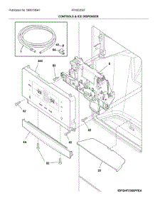 Dispenser parts for Frigidaire Refrigerator FFHD2250TD5 from AppliancePartsPros.com