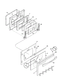 Door parts for Kenmore Range 790.46819991 (79046819991, 790 46819991) from AppliancePartsPros.com