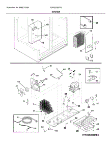 System parts for Frigidaire Refrigerator FGSS2335TF3 from AppliancePartsPros.com