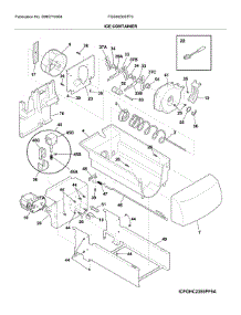 Ice Container parts for Frigidaire Refrigerator FGSS2335TF3 from AppliancePartsPros.com