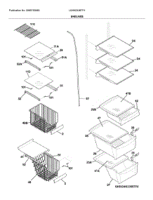 Shelves parts for Frigidaire Refrigerator LGHK2336TF4 from AppliancePartsPros.com