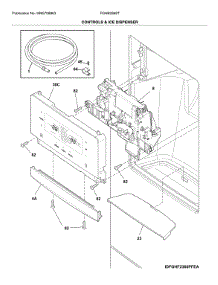 Dispenser parts for Frigidaire Refrigerator FGHB2868TD4 from AppliancePartsPros.com