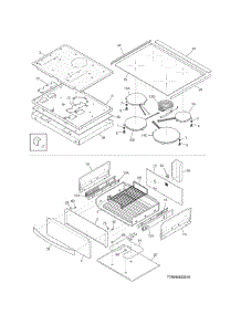 Top / Drawer parts for Kenmore Range 790.42623313 (79042623313, 790 42623313) from AppliancePartsPros.com