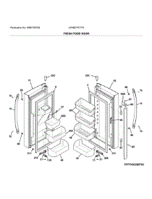 Fresh Food Door parts for Frigidaire Refrigerator LFHB2751TF5 from AppliancePartsPros.com