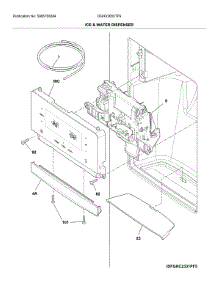 Dispenser parts for Frigidaire Refrigerator DGHX2655TF6 from AppliancePartsPros.com