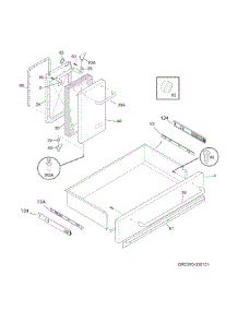 Small Door / Drawer parts for Kenmore Range 790.75603704 (79075603704, 790 75603704) from AppliancePartsPros.com