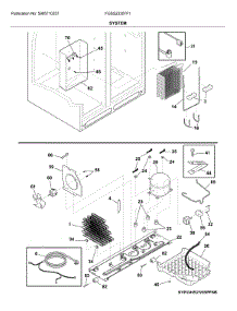 System parts for Frigidaire Refrigerator FGSS2335TF1 from AppliancePartsPros.com