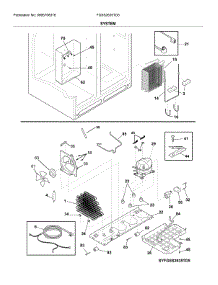 System parts for Frigidaire Refrigerator FGSS2635TD5 from AppliancePartsPros.com