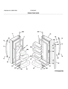 Fresh Food Door parts for Frigidaire Refrigerator FFHD2250TS4 from AppliancePartsPros.com
