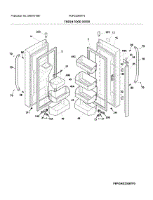 Fresh Food Door parts for Frigidaire Refrigerator FGHD2368TF5 from AppliancePartsPros.com