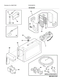 Ice Maker parts for Frigidaire Refrigerator FGHD2368TF5 from AppliancePartsPros.com