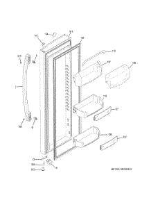 Fresh Food Door parts for Ge Refrigerator PSE25KBLJHTS from AppliancePartsPros.com