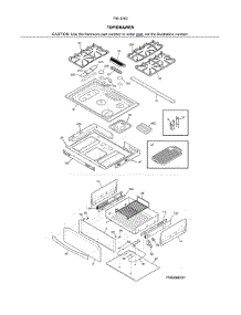 Top / Drawer parts for Kenmore Range 790.32639318 (79032639318, 790 32639318) from AppliancePartsPros.com