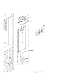 Fresh Food Section parts for Ge Refrigerator GBE21DGKFRWW from AppliancePartsPros.com