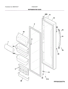 Refrigerator Door parts for Frigidaire Refrigerator FGSC2335TD5 from AppliancePartsPros.com