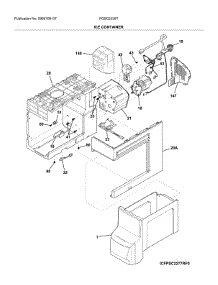 Ice Container parts for Frigidaire Refrigerator FGSC2335TD5 from AppliancePartsPros.com