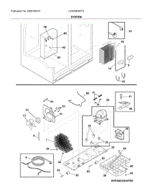 System parts for Frigidaire Refrigerator LGHX2636TF5 from AppliancePartsPros.com