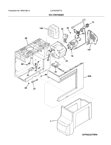 Ice Container parts for Frigidaire Refrigerator LGHX2636TF5 from AppliancePartsPros.com
