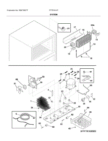 System parts for Frigidaire Refrigerator FFTR1814TB4 from AppliancePartsPros.com