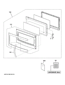 Door Parts parts for Ge Microwave JVM3150SF1SS from AppliancePartsPros.com
