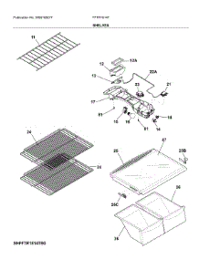Shelves parts for Frigidaire Refrigerator FFTR1814TB4 from AppliancePartsPros.com