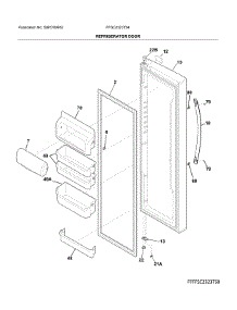 Refrigerator Door parts for Frigidaire Refrigerator FFSC2323TS4 from AppliancePartsPros.com