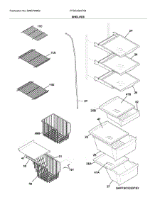 Chelves parts for Frigidaire Refrigerator FFSC2323TS4 from AppliancePartsPros.com