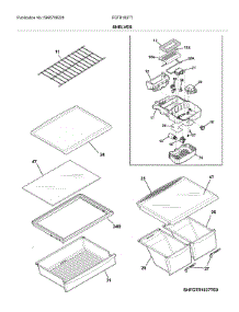 Shelves parts for Frigidaire Refrigerator FGTR1837TD2 from AppliancePartsPros.com
