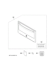 Door Parts parts for Ge Microwave PSB9120SF1SS from AppliancePartsPros.com