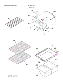 Shelves parts for Frigidaire Refrigerator FFTR1614TW2 from AppliancePartsPros.com