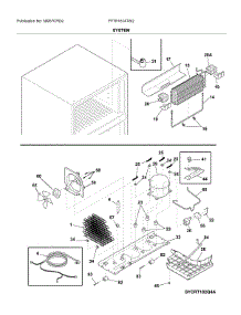System parts for Frigidaire Refrigerator FFTR1614TW2 from AppliancePartsPros.com