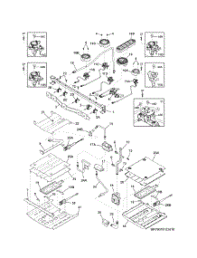 Burner parts for Kenmore Range 790.75429411 (79075429411, 790 75429411) from AppliancePartsPros.com