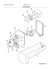 Ice Container parts for Frigidaire Refrigerator FPBS2778UF1 from AppliancePartsPros.com