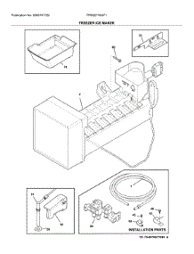 Freezer Ice Maker parts for Frigidaire Refrigerator FPBS2778UF1 from AppliancePartsPros.com