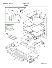 Shelves parts for Frigidaire Refrigerator FPBS2778UF1 from AppliancePartsPros.com