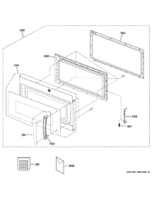 Door Parts parts for Ge Microwave PVM9179DF3WW from AppliancePartsPros.com