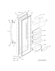 Fresh Food Door parts for Ge Refrigerator GSE23GGKJCWW from AppliancePartsPros.com