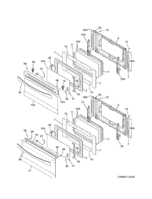 Doors parts for Kenmore Range 790.97723411 (79097723411, 790 97723411) from AppliancePartsPros.com