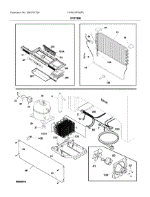 System parts for Frigidaire Refrigerator FGRU19F6QFE from AppliancePartsPros.com