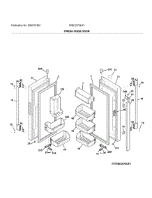 Fresh Food Doors parts for Frigidaire Refrigerator FPBC2278UF1 from AppliancePartsPros.com