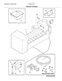 Freezer Ice Maker parts for Frigidaire Refrigerator FPBC2278UF1 from AppliancePartsPros.com