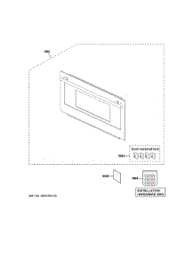 Door Parts parts for Ge Microwave ZSC1202J2SS from AppliancePartsPros.com