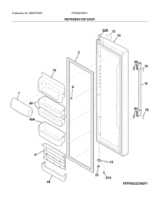 Refrigerator Door parts for Frigidaire Refrigerator FPSC2278UF1 from AppliancePartsPros.com