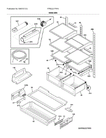Shelves parts for Frigidaire Refrigerator FPBG2277RF9 from AppliancePartsPros.com