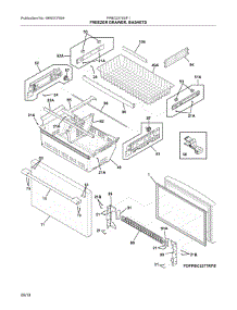 Freezer Drawer, Baskets parts for Frigidaire Refrigerator FPBG2278UF1 from AppliancePartsPros.com