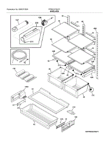 Shelves parts for Frigidaire Refrigerator FPBG2278UF1 from AppliancePartsPros.com
